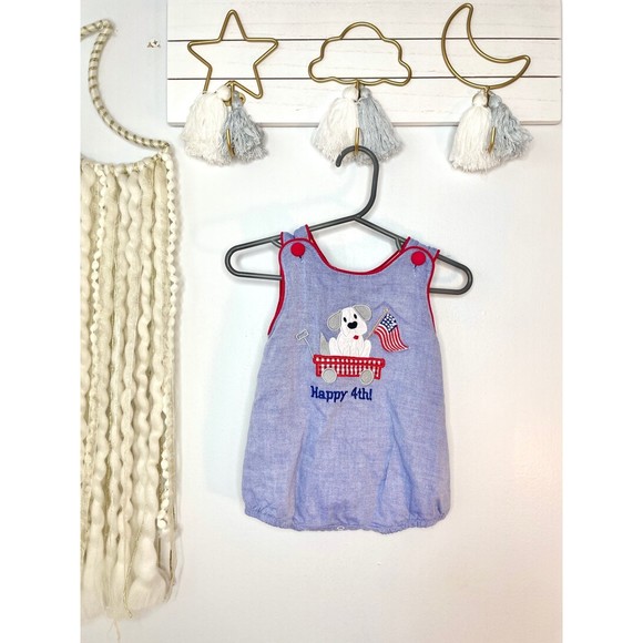 Lil Cactus Other - 3-6m Lil Cactus July 4 Bubble Puppy Flag